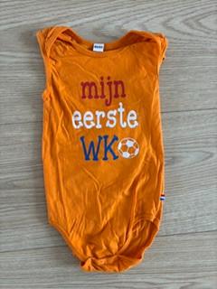 Oranje romper 'Mijn eerste WK' maat 86-92