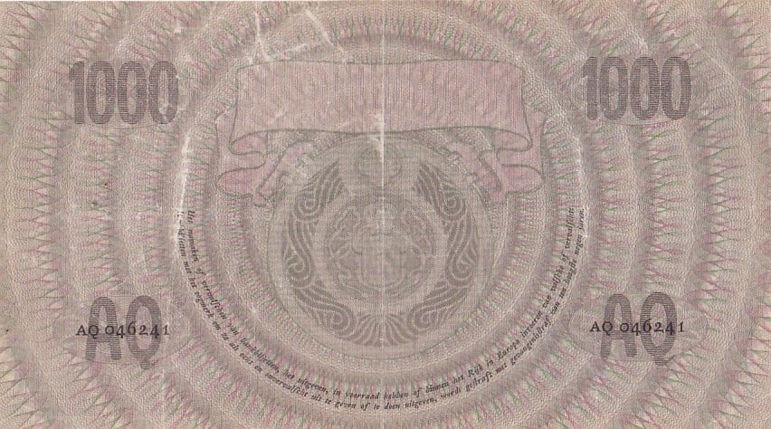 Biljet 1000 Gulden 1931 Grietje Seel