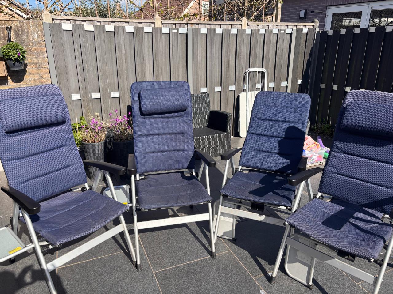 4 opklapbare campingstoelen