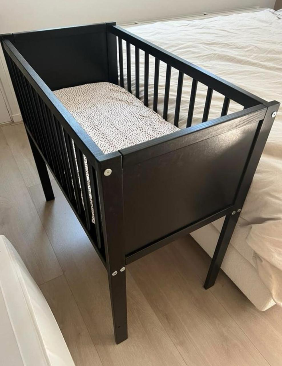 Co-sleeper zwart colorfull inclusief matras