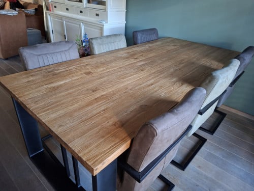Eettafel 220/100 teakhouten blad