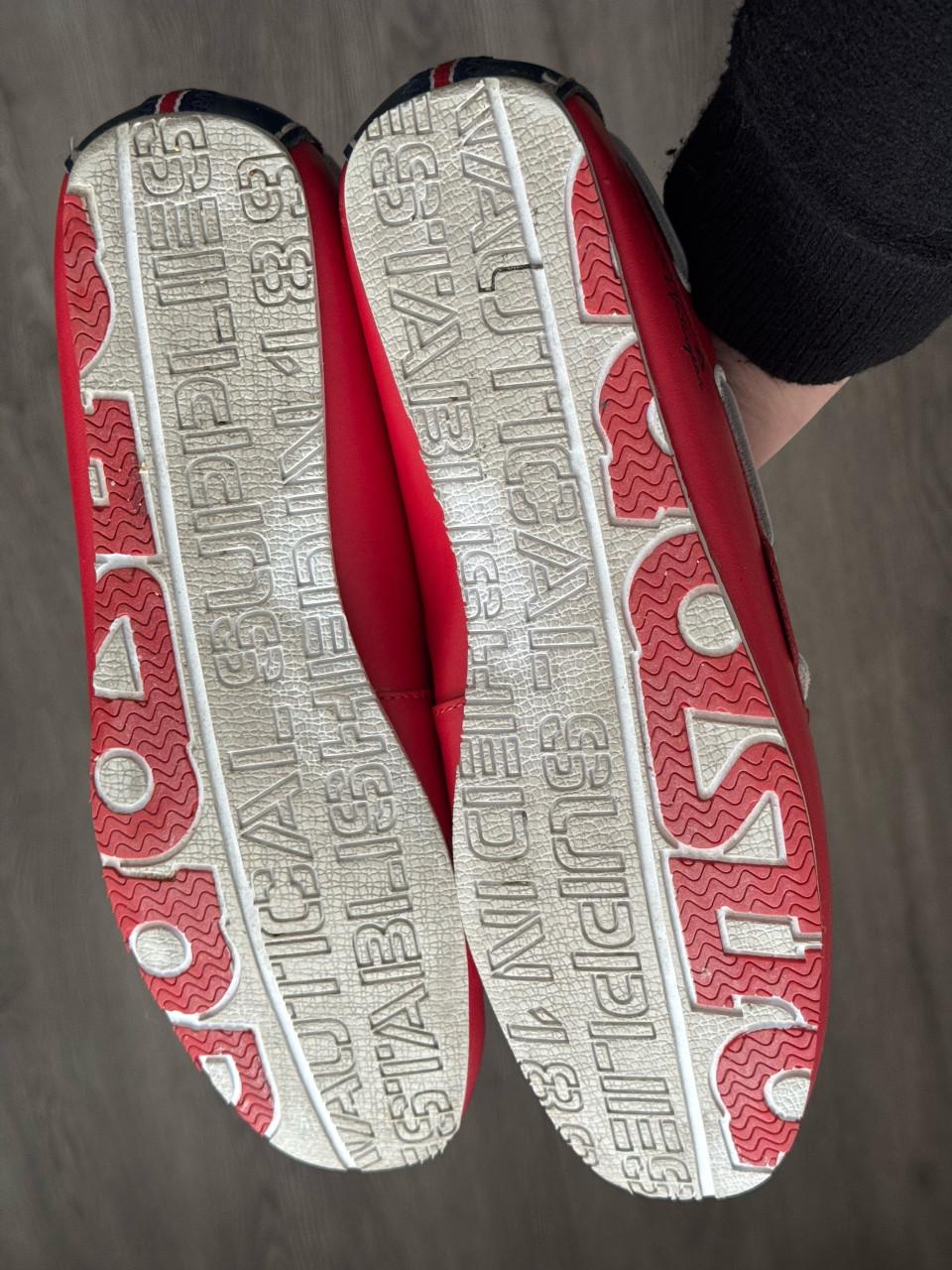 Mooie rode leren mocassins van Gaastra - maat 42