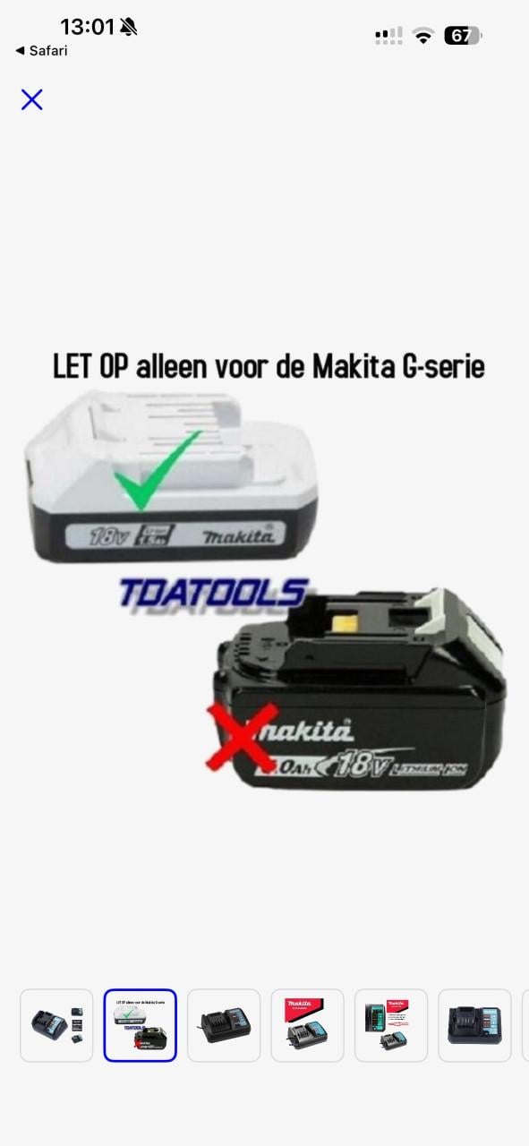 Makita accu oplader nieuw