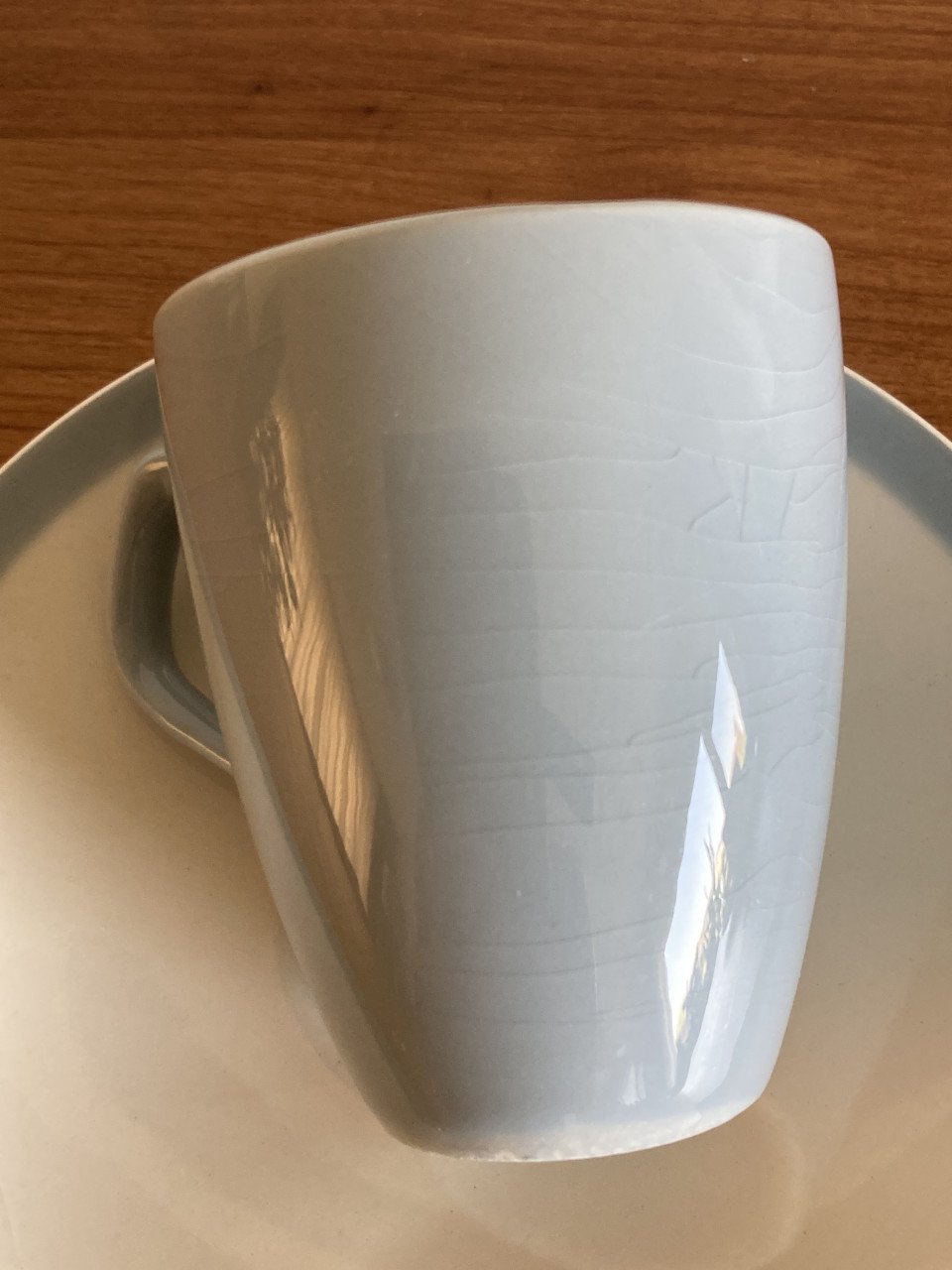 Vintage set kop en schotel pastel van Petrus Regout - Mid-Century
