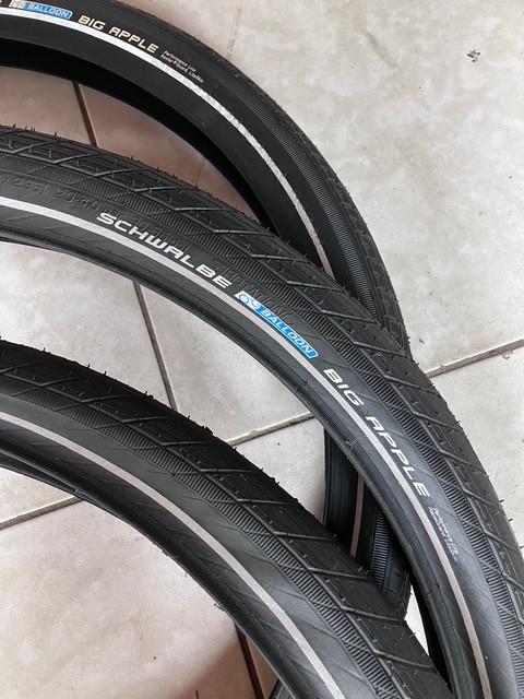 3x Schwalbe Big apple strandbanden (voor de kustmarathon ?)