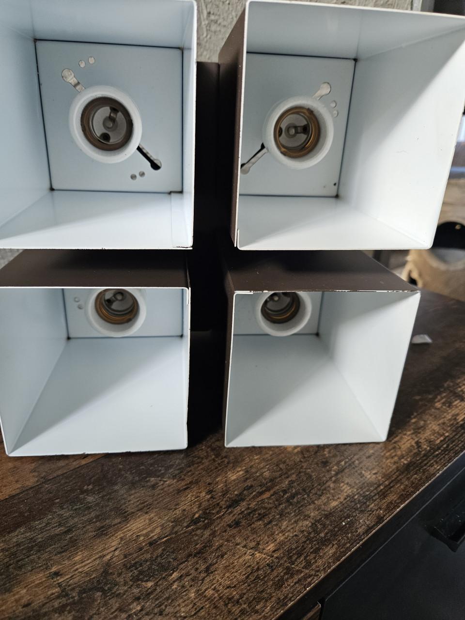 Prachtige vintage kubus lampen van het merk raak amsterdam