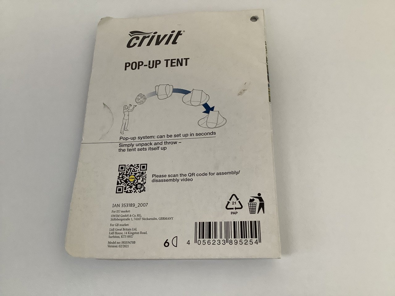 Pop Up Tent