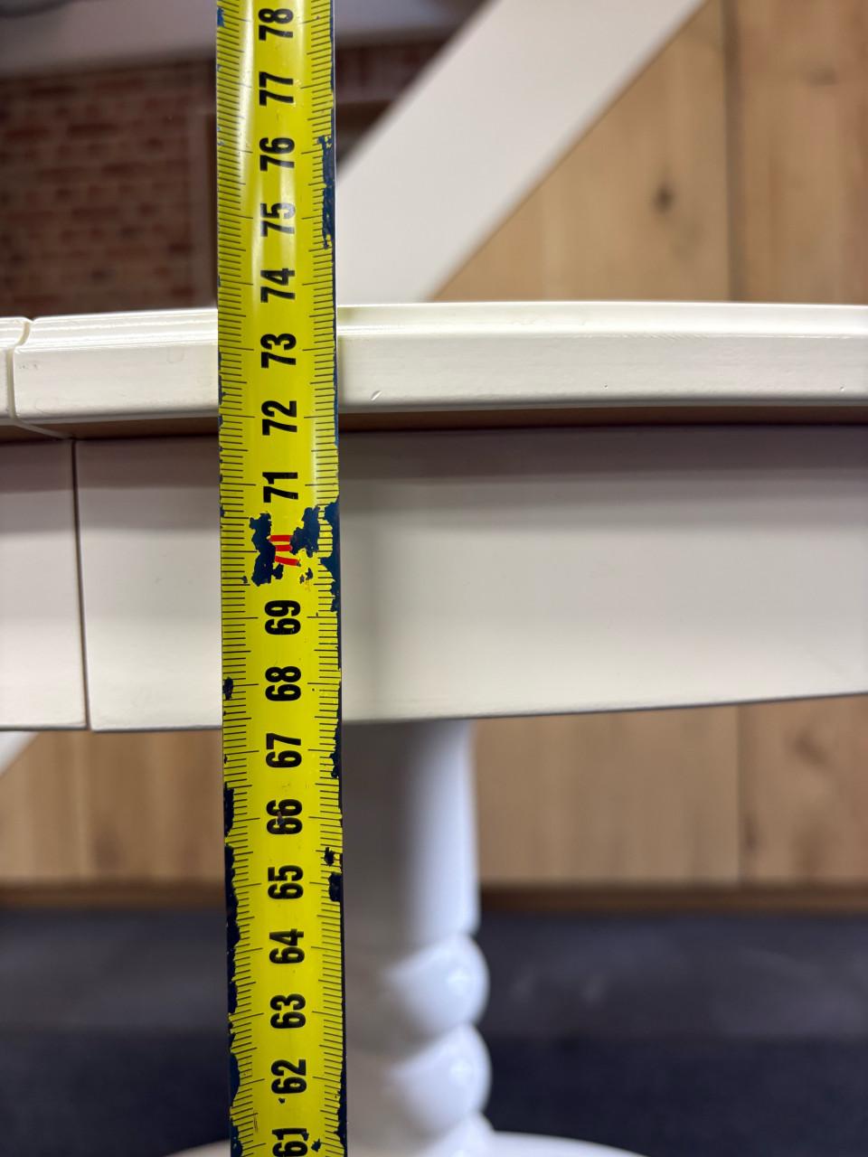 Uitschuifbare eettafel wit