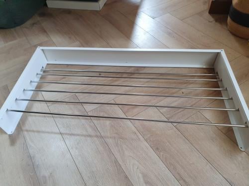 Wanddroogrek 100 cm wit – Inklapbaar – 6m drooglengte – ruimtebesparend