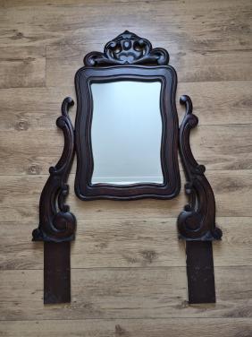 Antieke houten kapspiegel