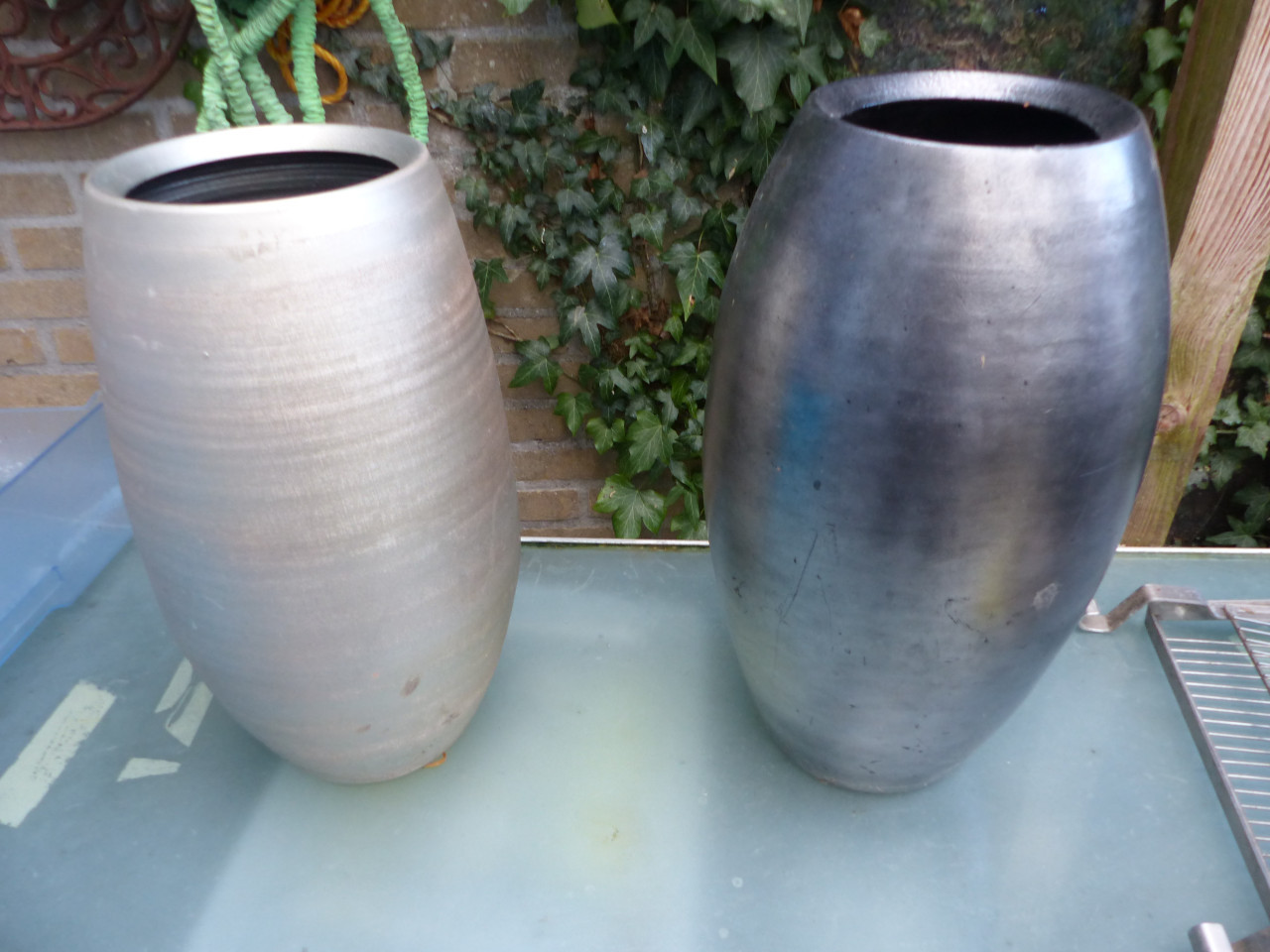 Vaas plantenbak 2 stuks zwaar keramiek 55/53 cm bloempot