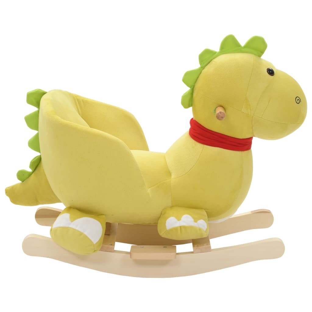 Hobbeldier draak met rugleuning 60x32x53 cm pluche limegroen casaxl