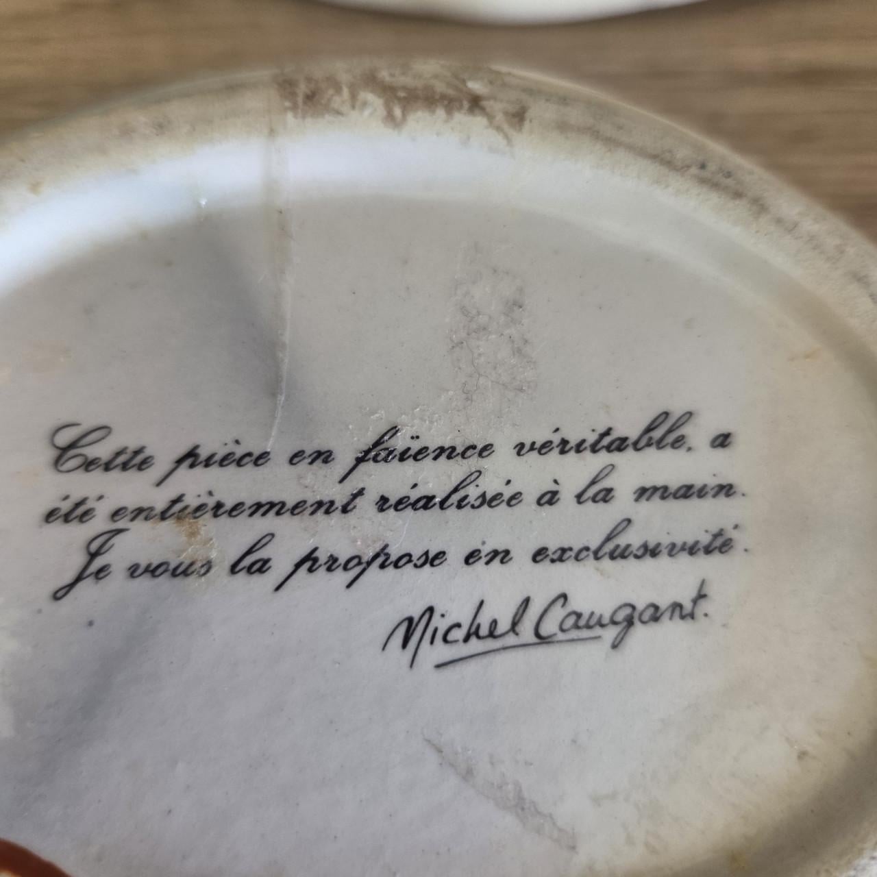 Brocante aardewerk terrine van Michel Caugant, Patrijs