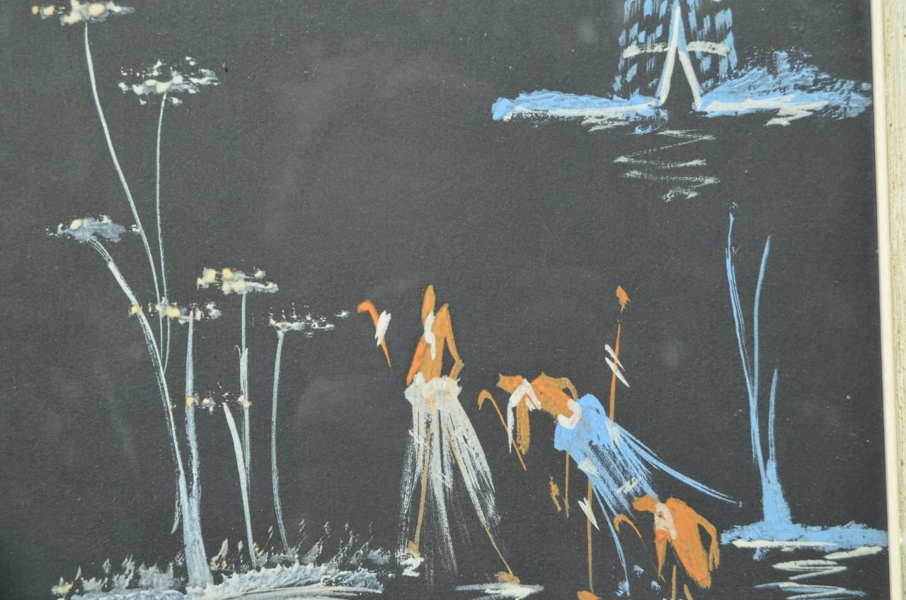 Afbeelding van een Afrikaans tafereeltje gesigneerd 'HM' (2)