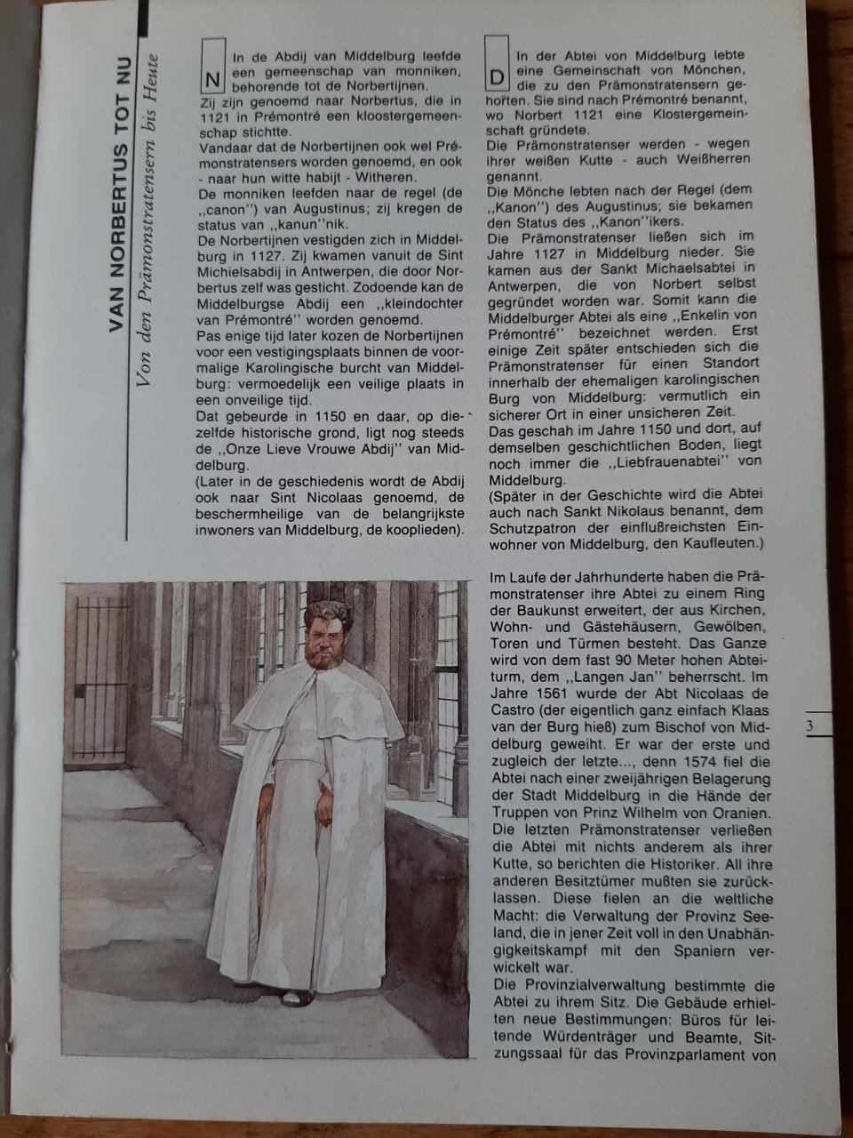 De Abdij Middelburg, Ned. en Duits, door Sjaak van der Linde, M.P. de Bruin