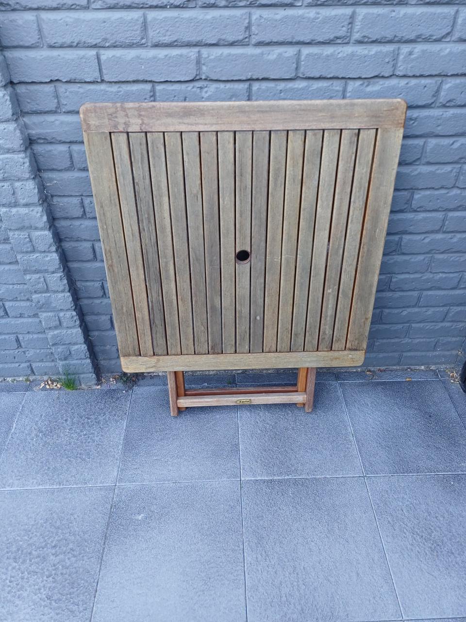 Hardhouten tuin tafel inklapbaar