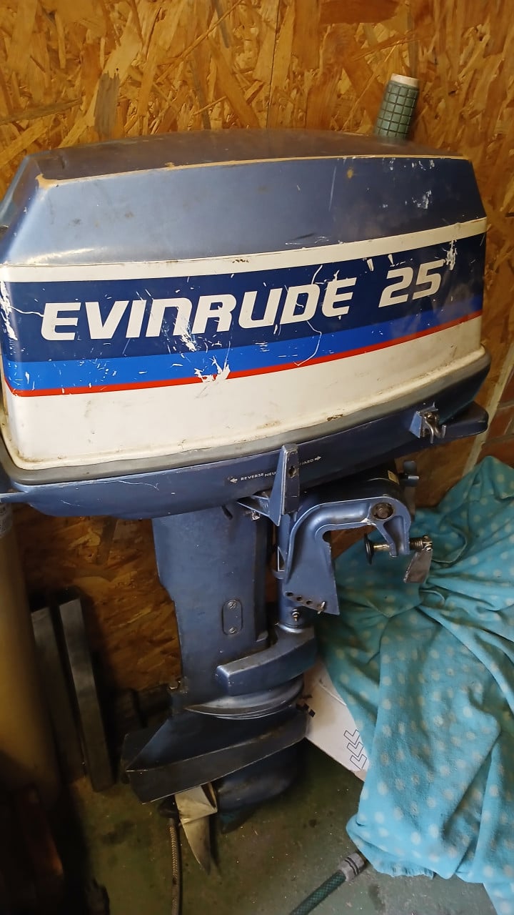 25pk evinrude electric kortstaart buitenboord boot motor