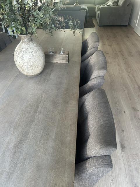 Taupekleurige eetkamerstoelen 6 stuks