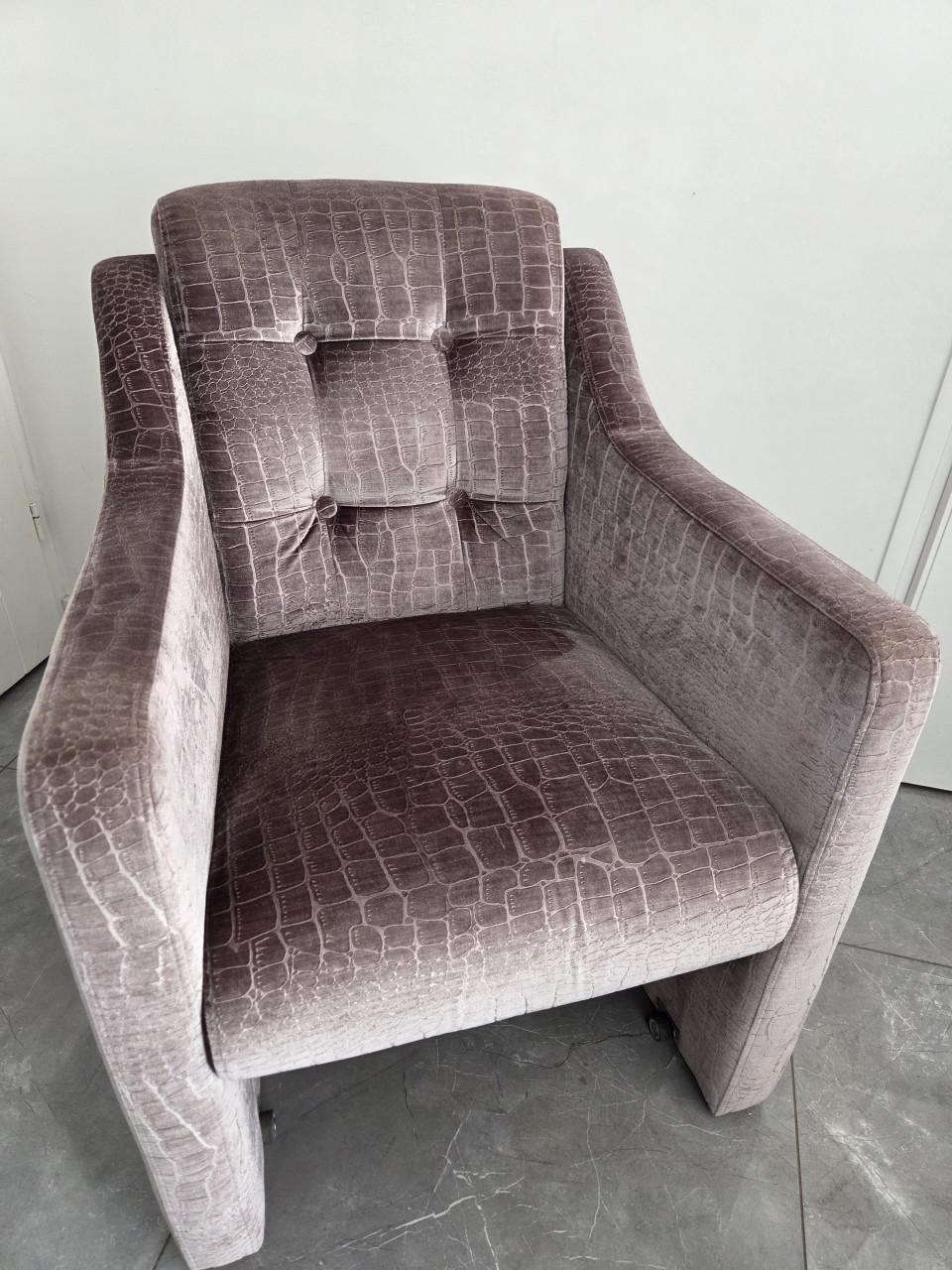 Luxe velvet croco eetkamerstoelen