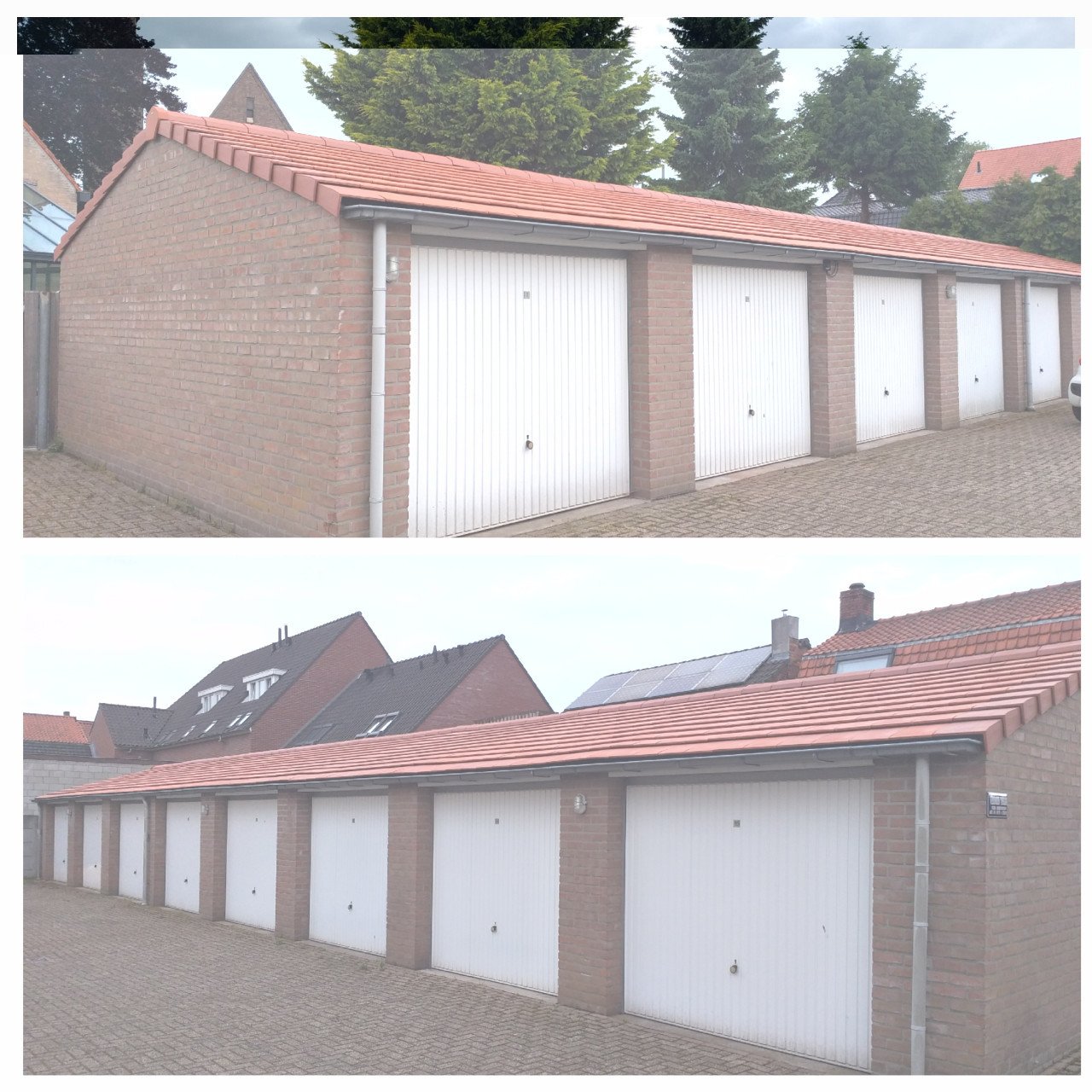 Te huur in centrum van HULST, nette ruime garagebox met opbergzolder