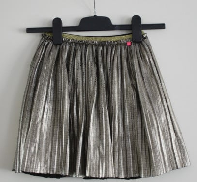 Metallic plooirok maat 134-140