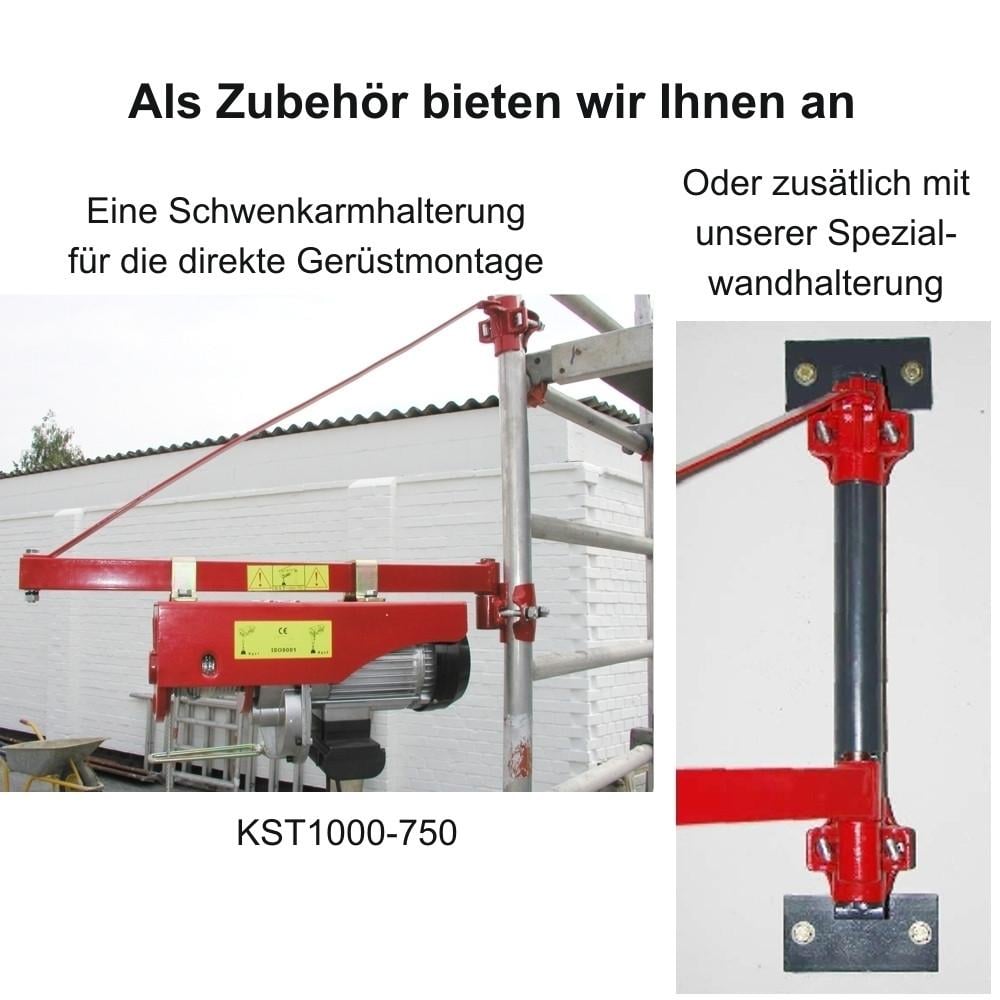 Elektrische takel, hijstakel, bouwtakel, lier, kraan 1000kg met 18M kabel