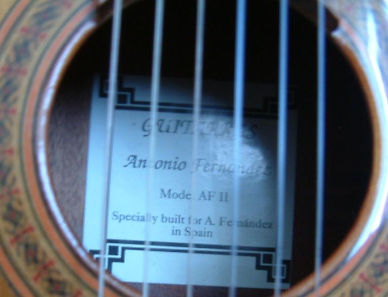 Spaanse gitaar  Antonio Fernandez uniek met goede bewaar rugtas