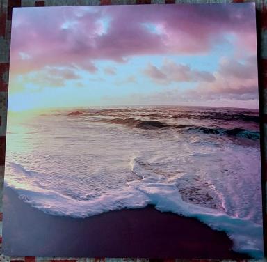 Mooie Zeeuwse foto op hout voor binnen aan de muur 60x60 cm.