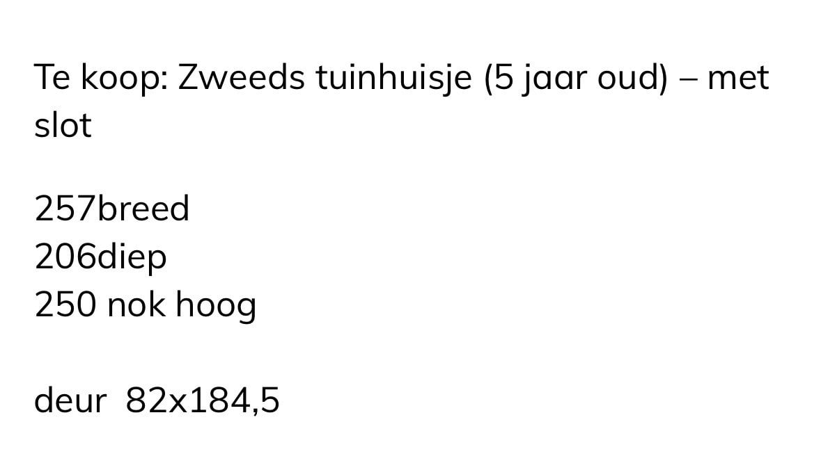 Tuinhuis KOOPJE!!!