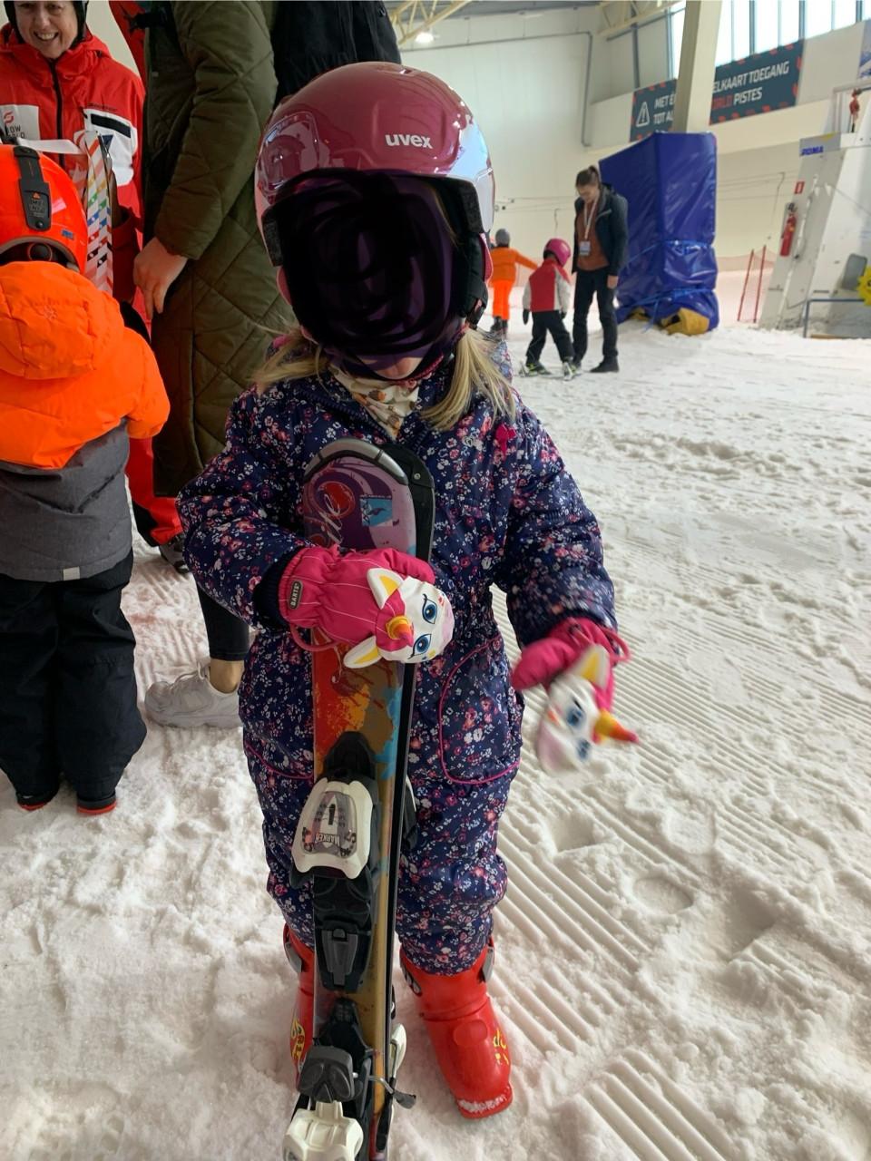 Warm skipak meisjes maat 2-3,5 jaar