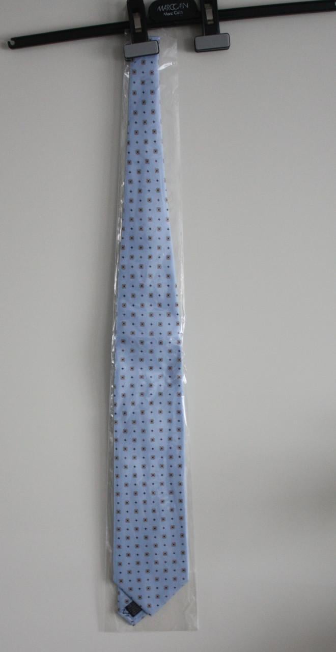 Nieuwe stropdas lichtblauw met patroon