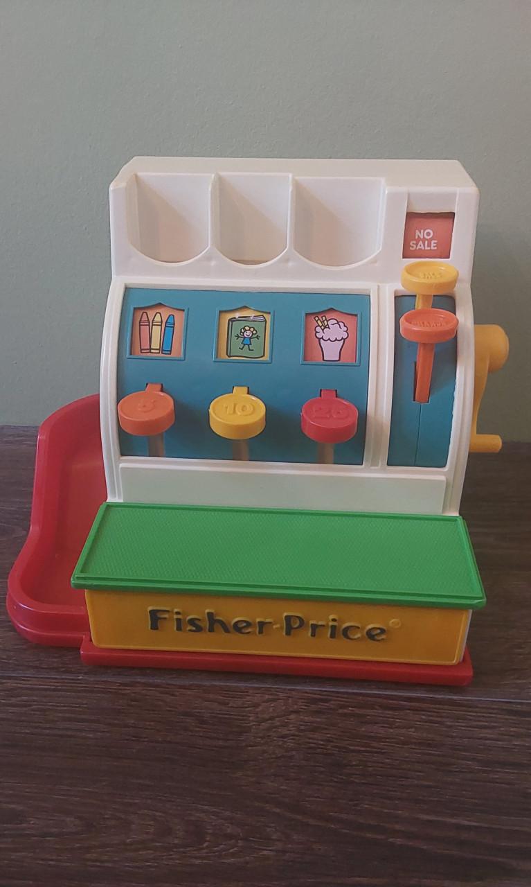 Originele Fisher Price kassa met 6 munten