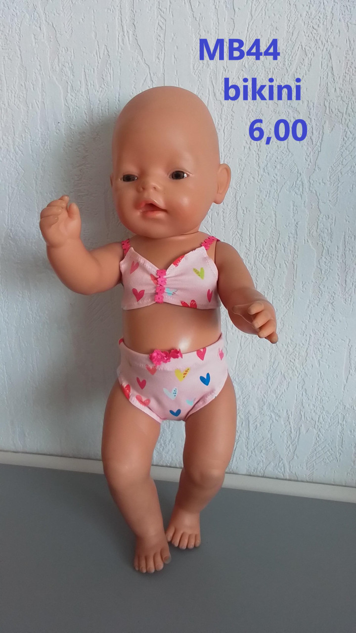 Baby born / babyborn bikini . Opbrengst KiKa. Poppenkleertjes.