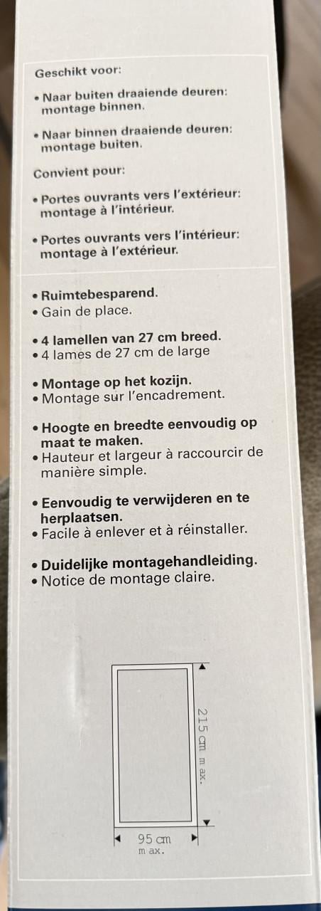 Bruynzeel lamellen hor 215x95cm zwart NIEUW