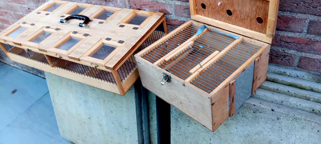 2 transport vogelkooien