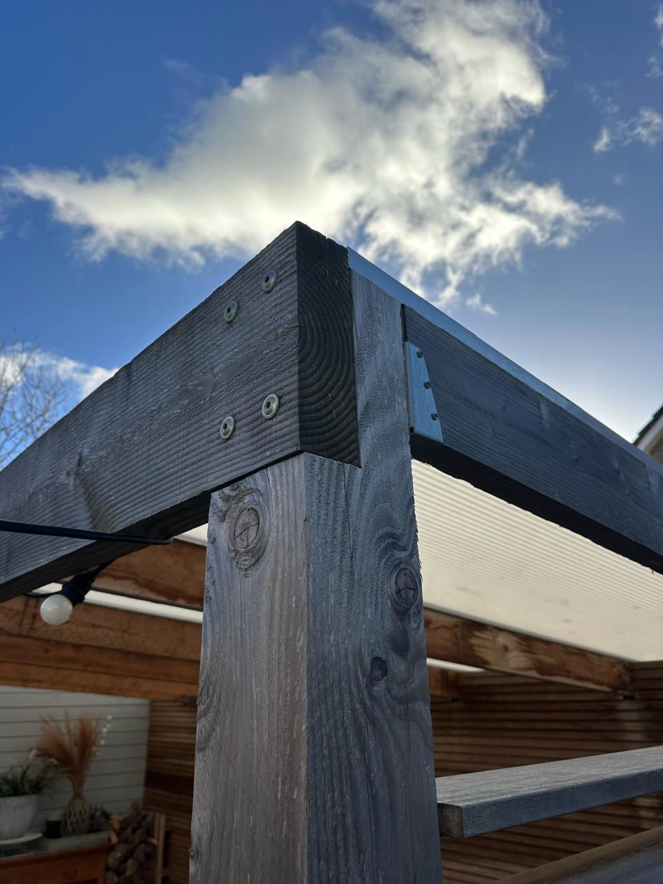 Overkapping van zeer degelijke kwaliteit 6x3 meter