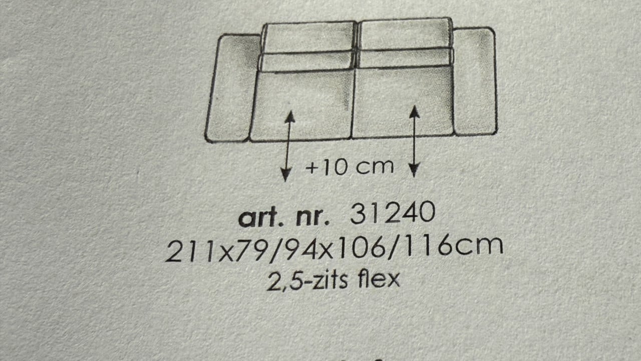 2,5 zit flexbank (ovb verkocht)
