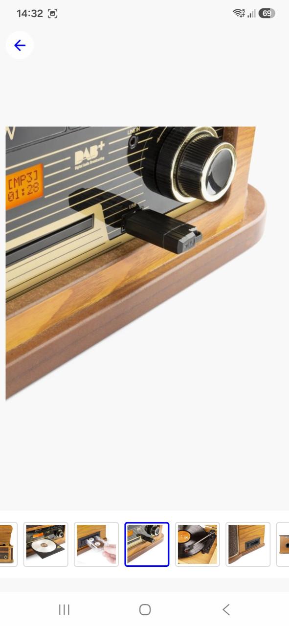 Retro Radio Platenspeler Bluetooth