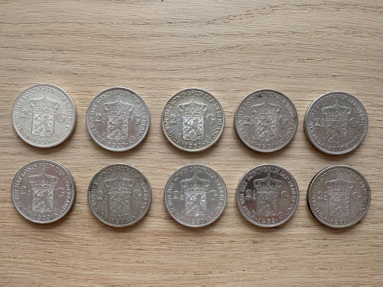 10x rijksdaalder Wilhelmina (1929-1943)