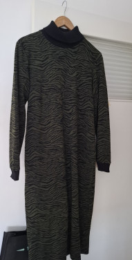 Jurk zwart groen