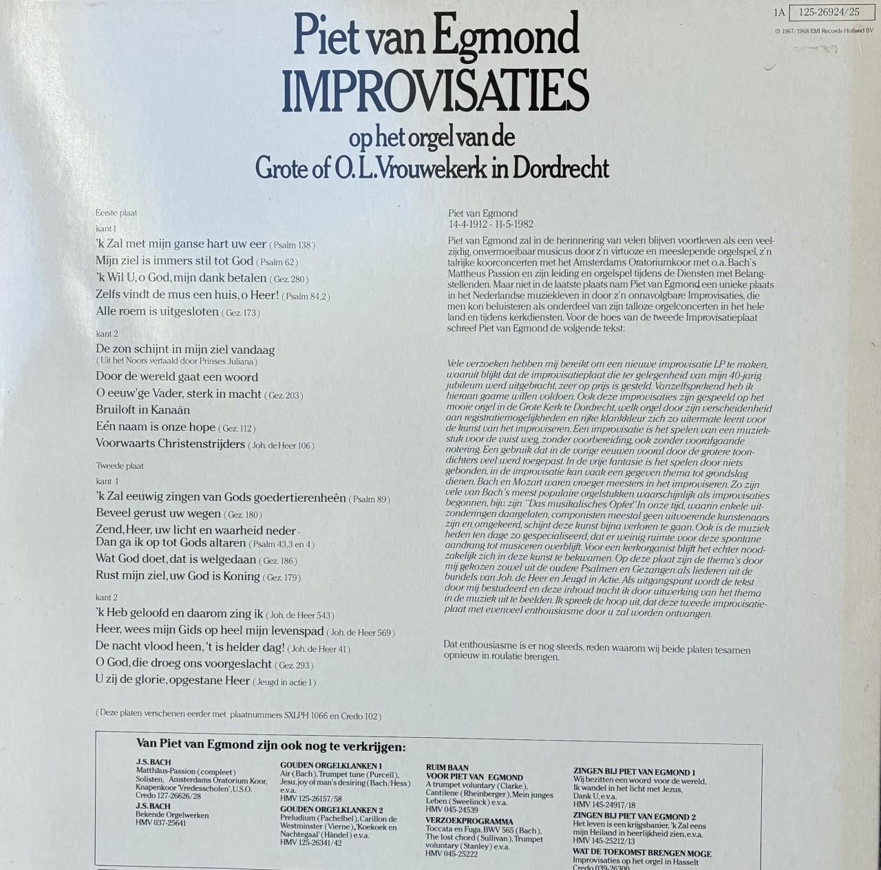 Piet van Egmond improvisaties