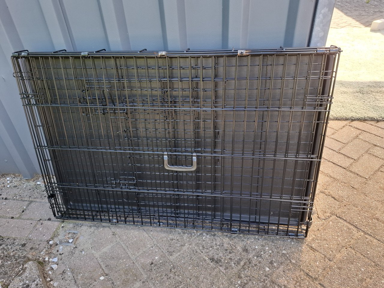 Grote zwarte bench