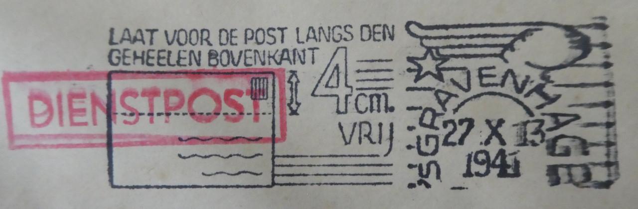 Envelop – 1941 – Zentralauftragsstelle, den Haag WW II