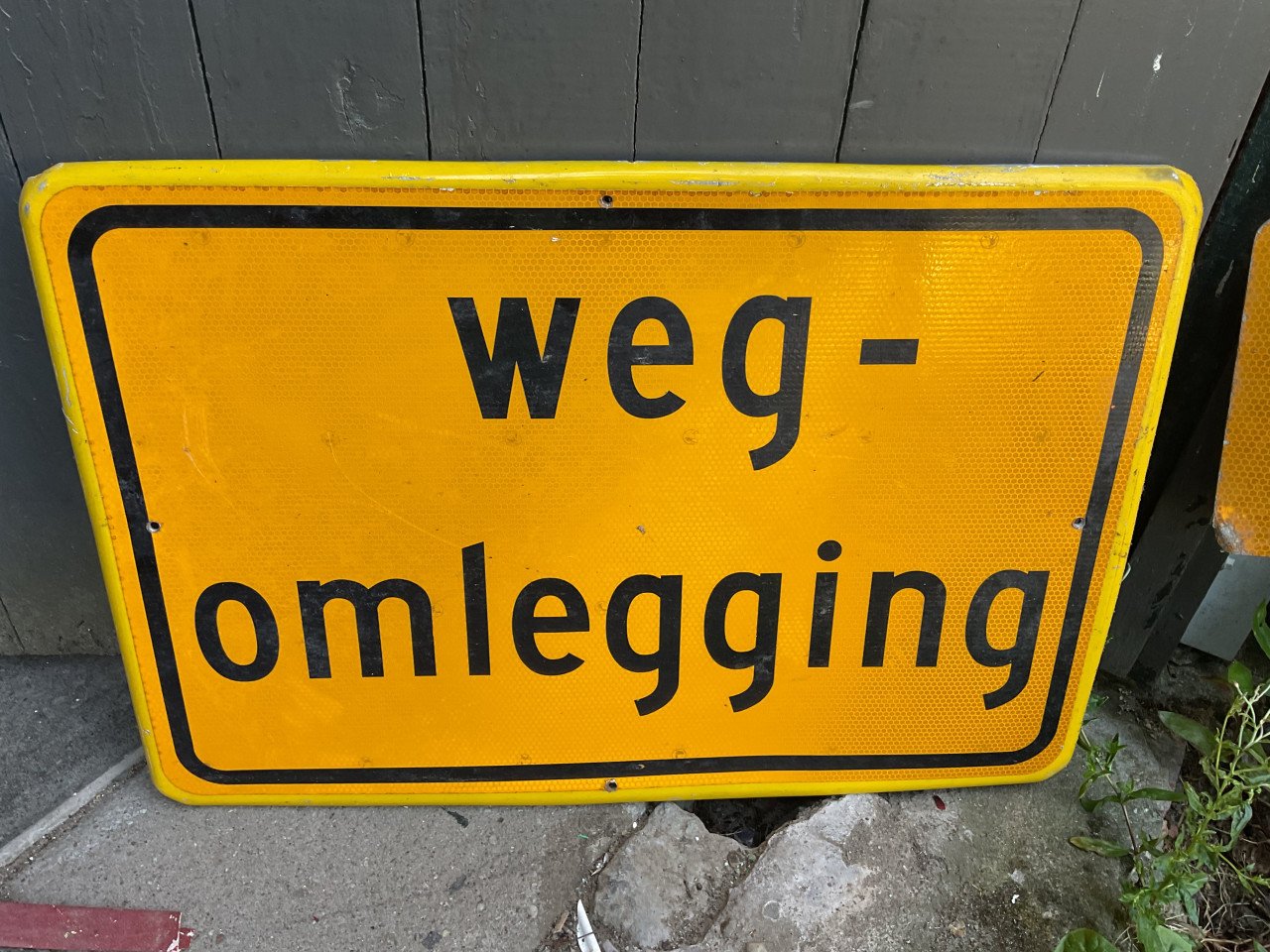 Wegomlegging bord