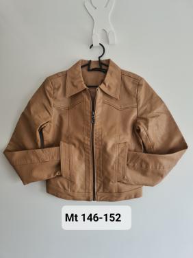 Beige, bruin PU leer jackje Frankie & Liberty  Mt 146-152