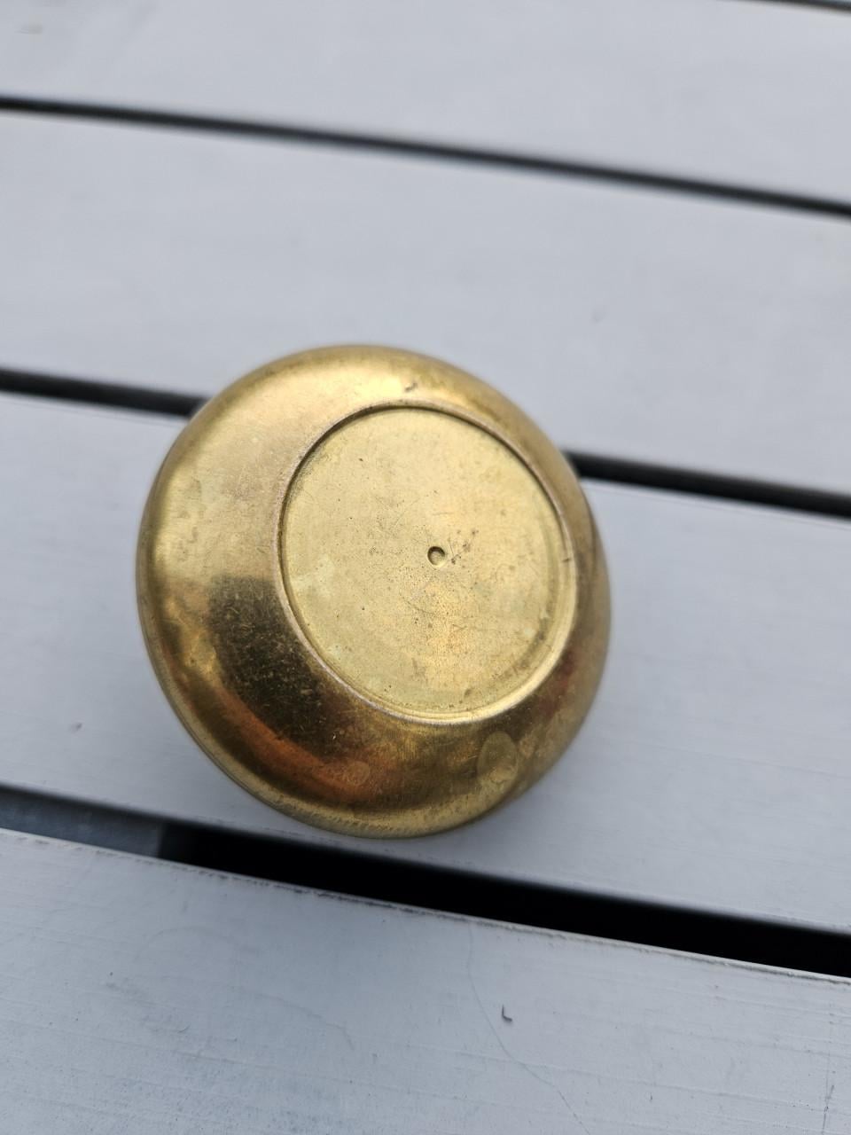 Vintage mooie messing zakasbak met deksel