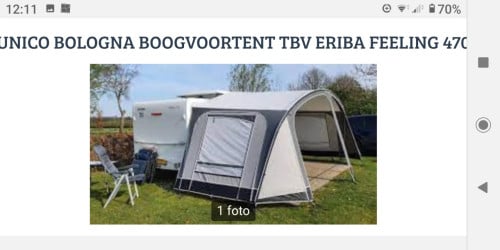 Voortent snelopzetbaar Eriba Hymer feeling 470