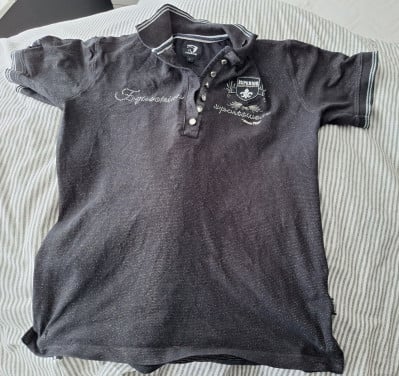 Bling glitter polo shirt L
