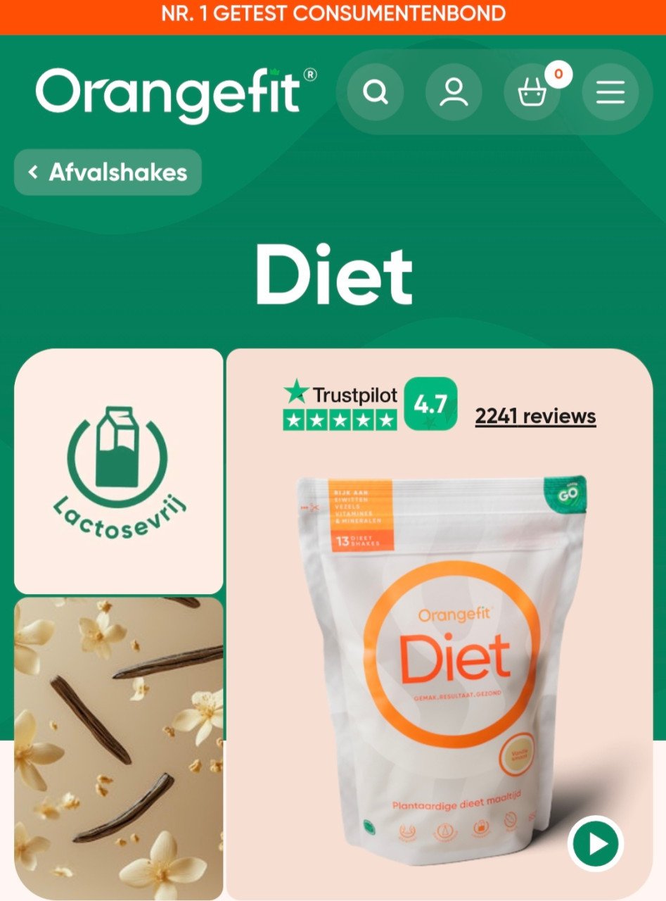 Te koop Orange fit maaltijdvervanger Dieet