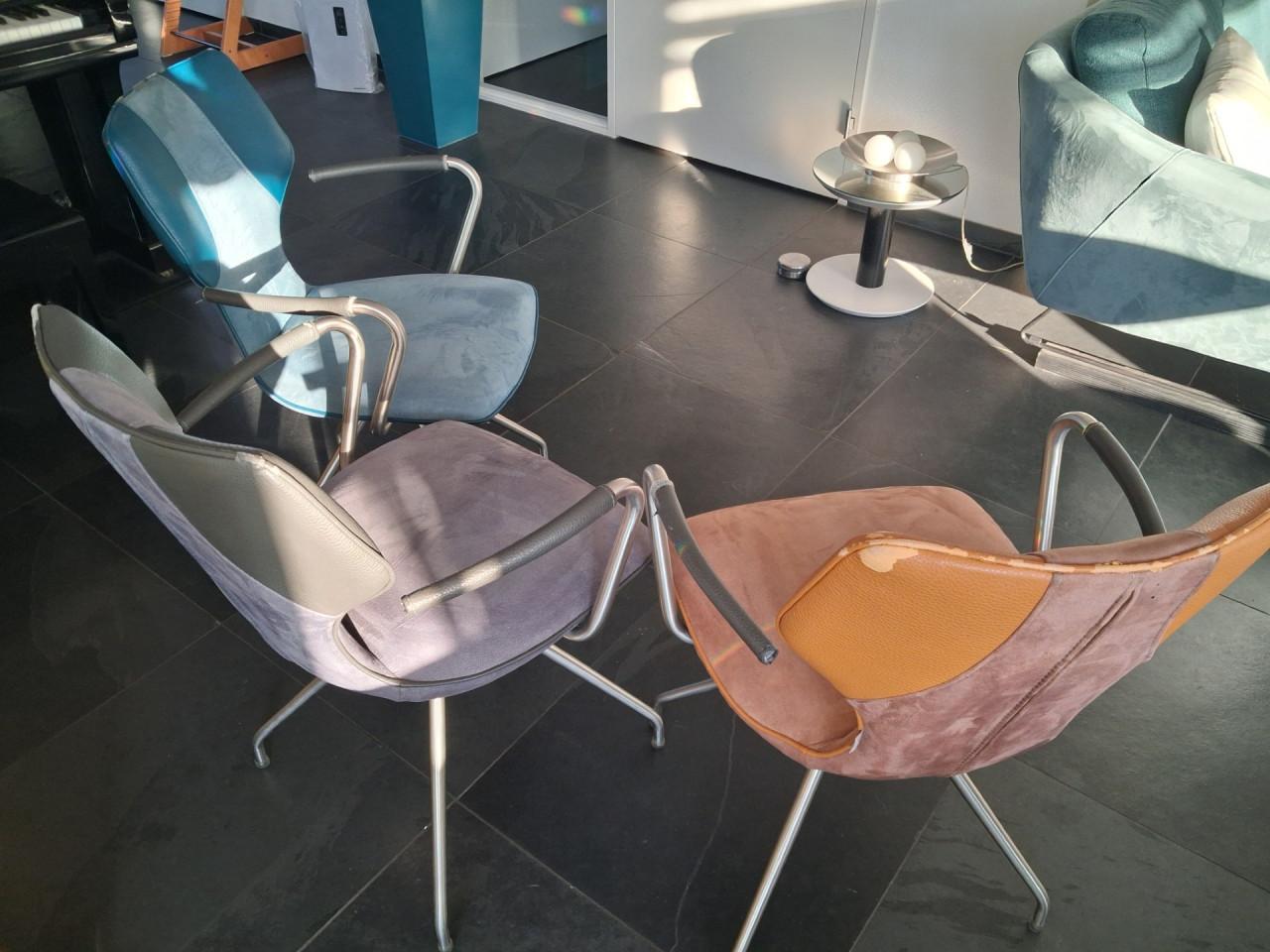 5 st. Xooon eetkamerstoelen in 3 verschillende kleuren